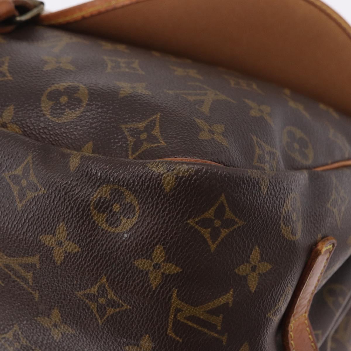 LOUIS VUITTON Monogram Saumur 35 Shoulder Bag M42254 LV Auth BA14675