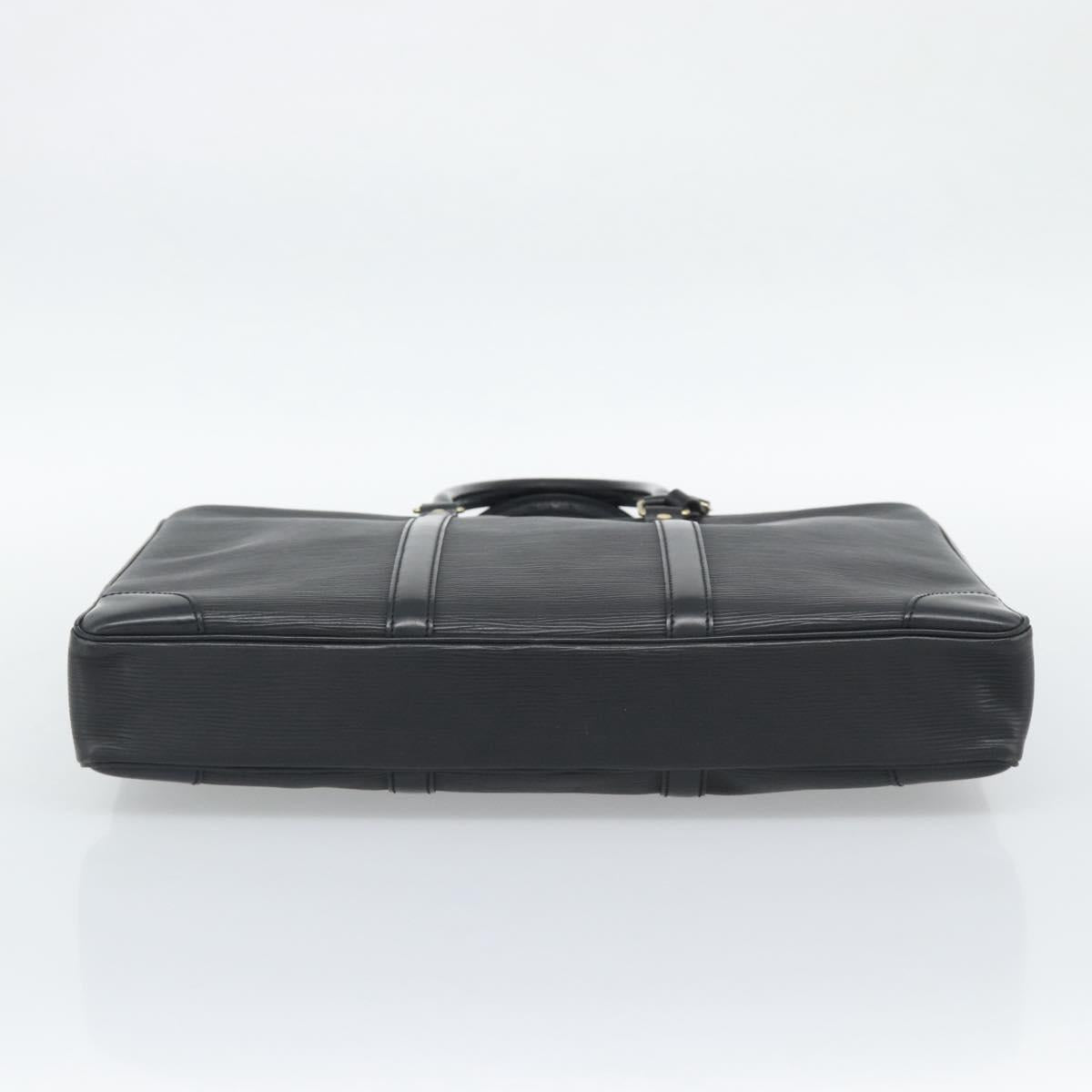 LOUIS VUITTON Epi Porte Documents Voyage Business Bag Black M54472 Auth BA14676