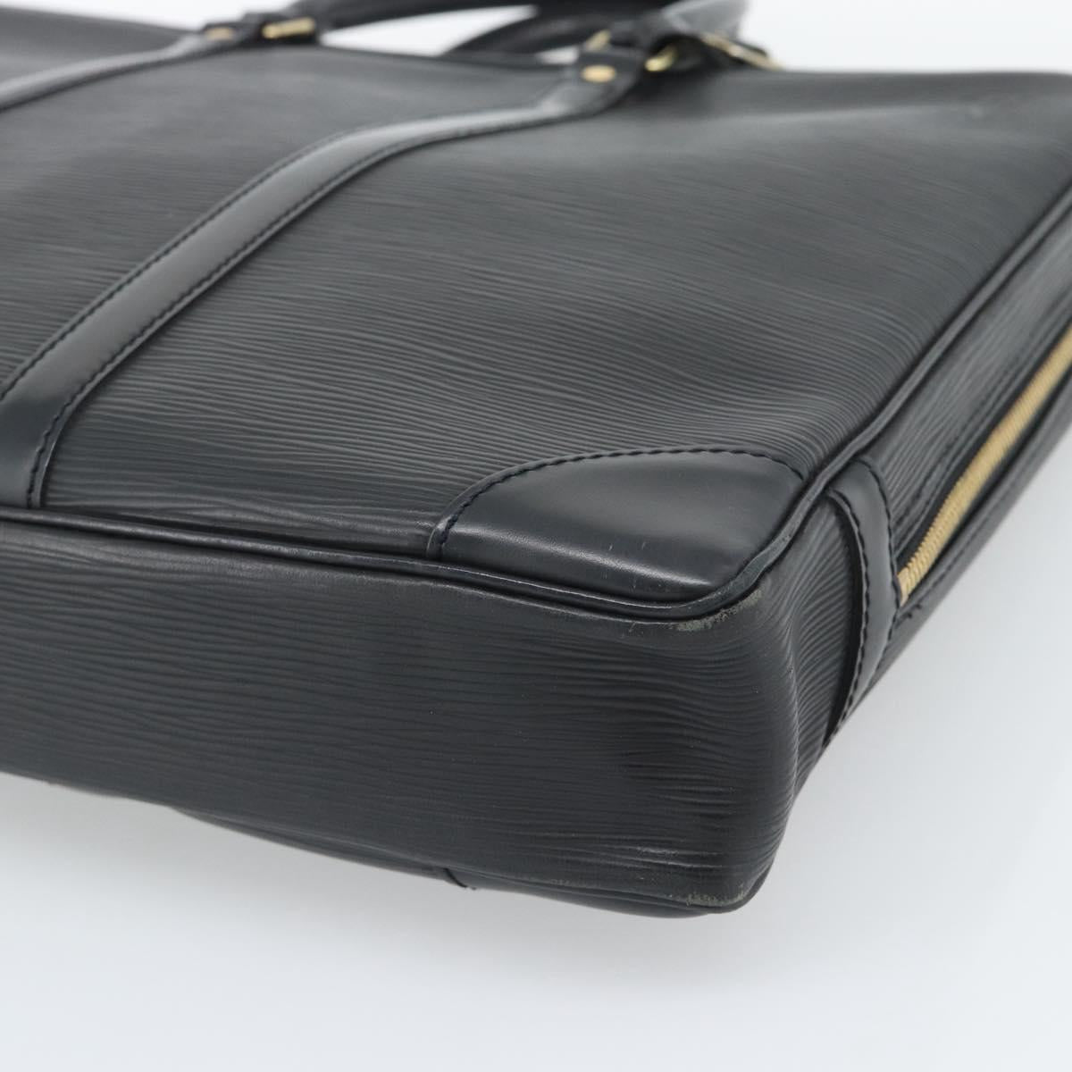 LOUIS VUITTON Epi Porte Documents Voyage Business Bag Black M54472 Auth BA14676