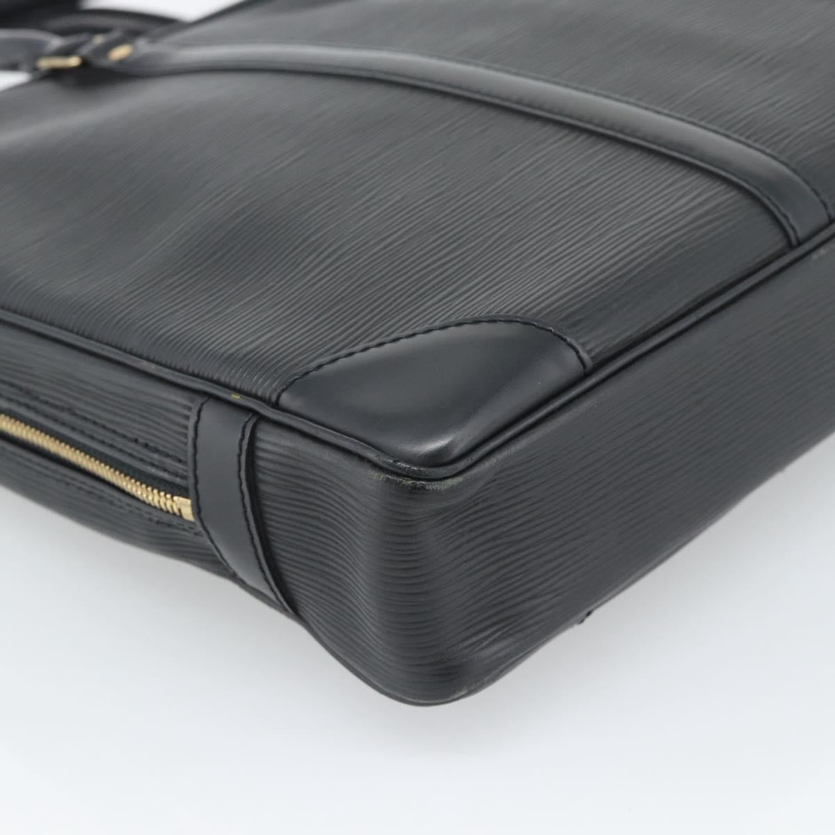 LOUIS VUITTON Epi Porte Documents Voyage Business Bag Black M54472 Auth BA14676