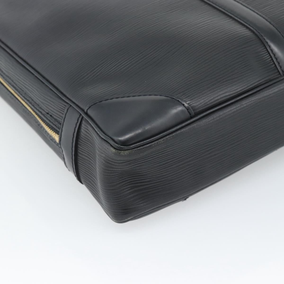 LOUIS VUITTON Epi Porte Documents Voyage Business Bag Black M54472 Auth BA14676