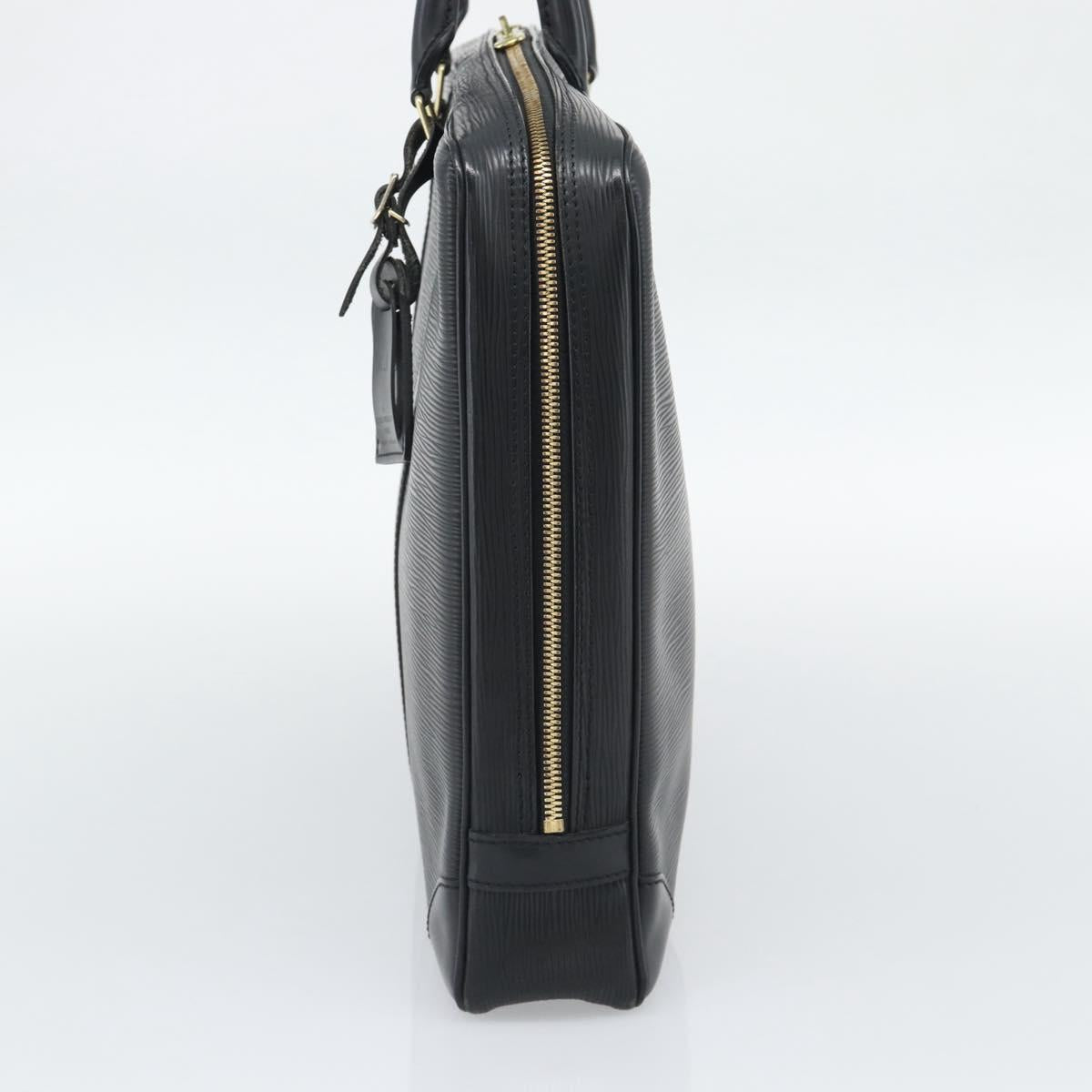 LOUIS VUITTON Epi Porte Documents Voyage Business Bag Black M54472 Auth BA14676
