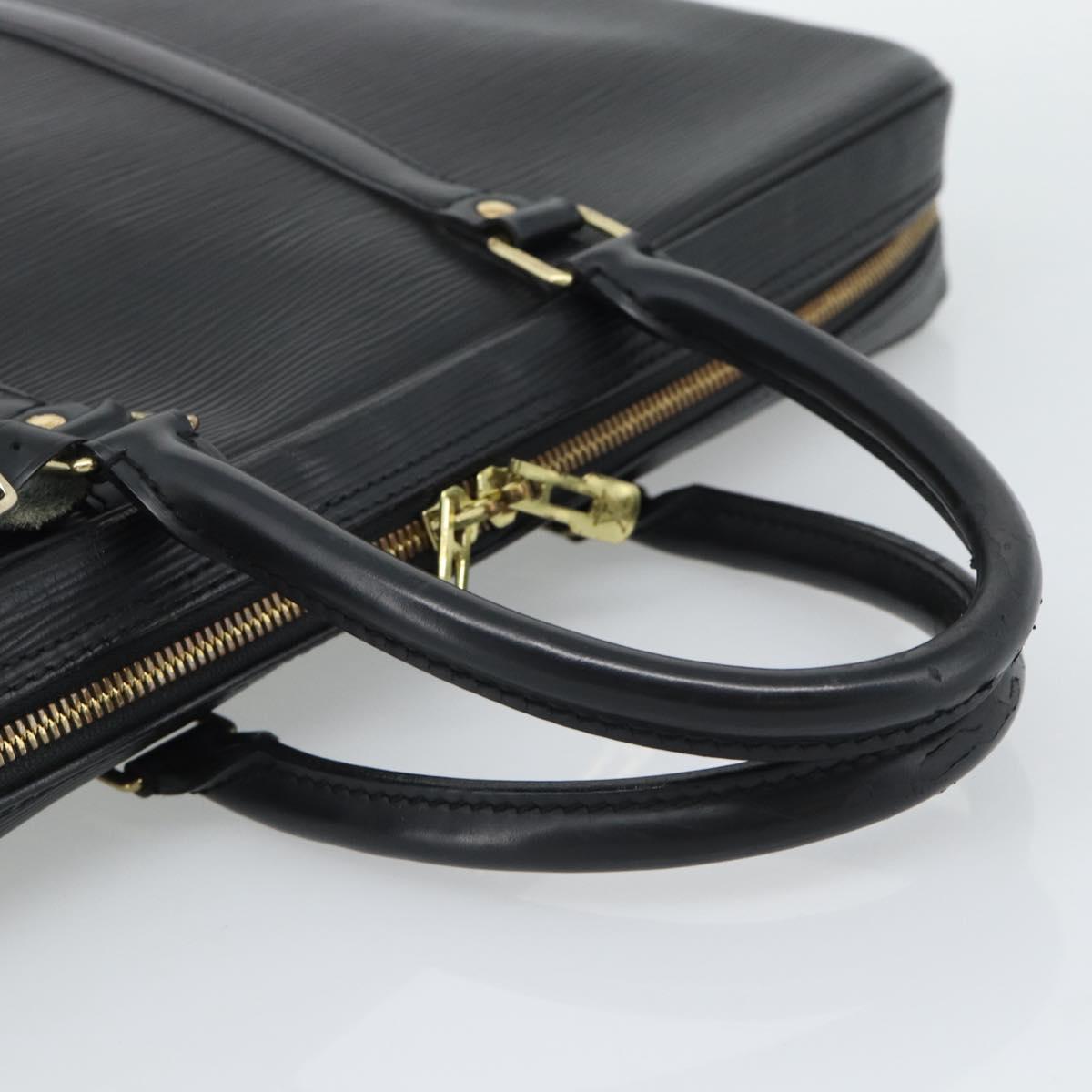 LOUIS VUITTON Epi Porte Documents Voyage Business Bag Black M54472 Auth BA14676