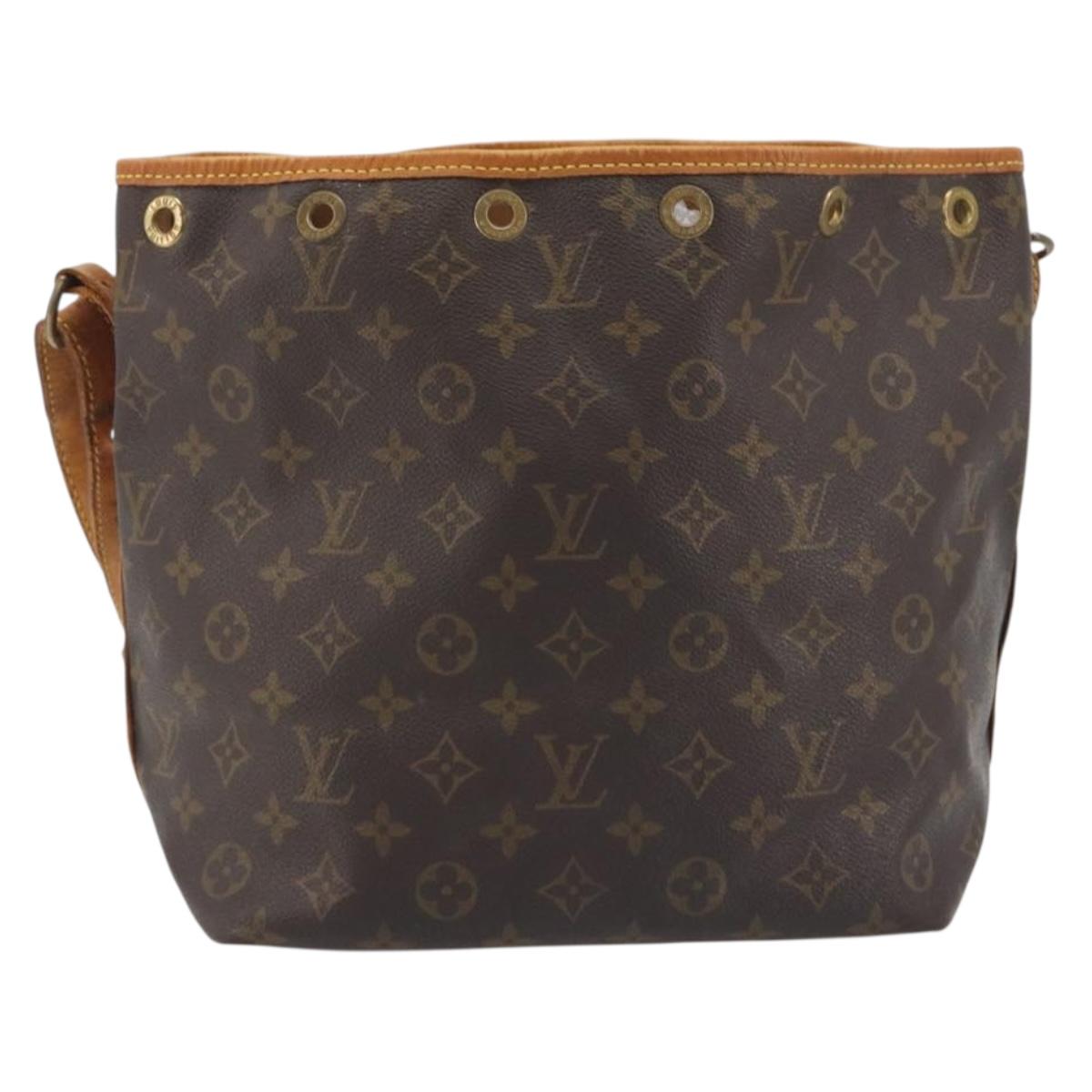 LOUIS VUITTON Monogram Petit Noe Shoulder Bag M42226 LV Auth BA14677