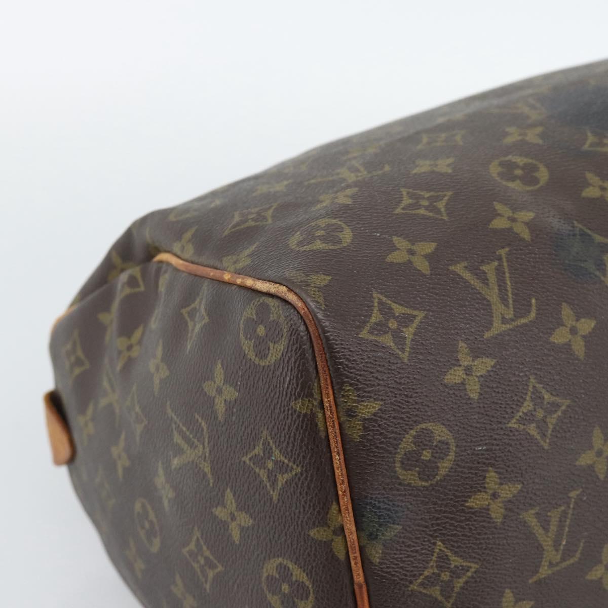 LOUIS VUITTON Monogram Speedy 35 Hand Bag M41524 LV Auth BA14678