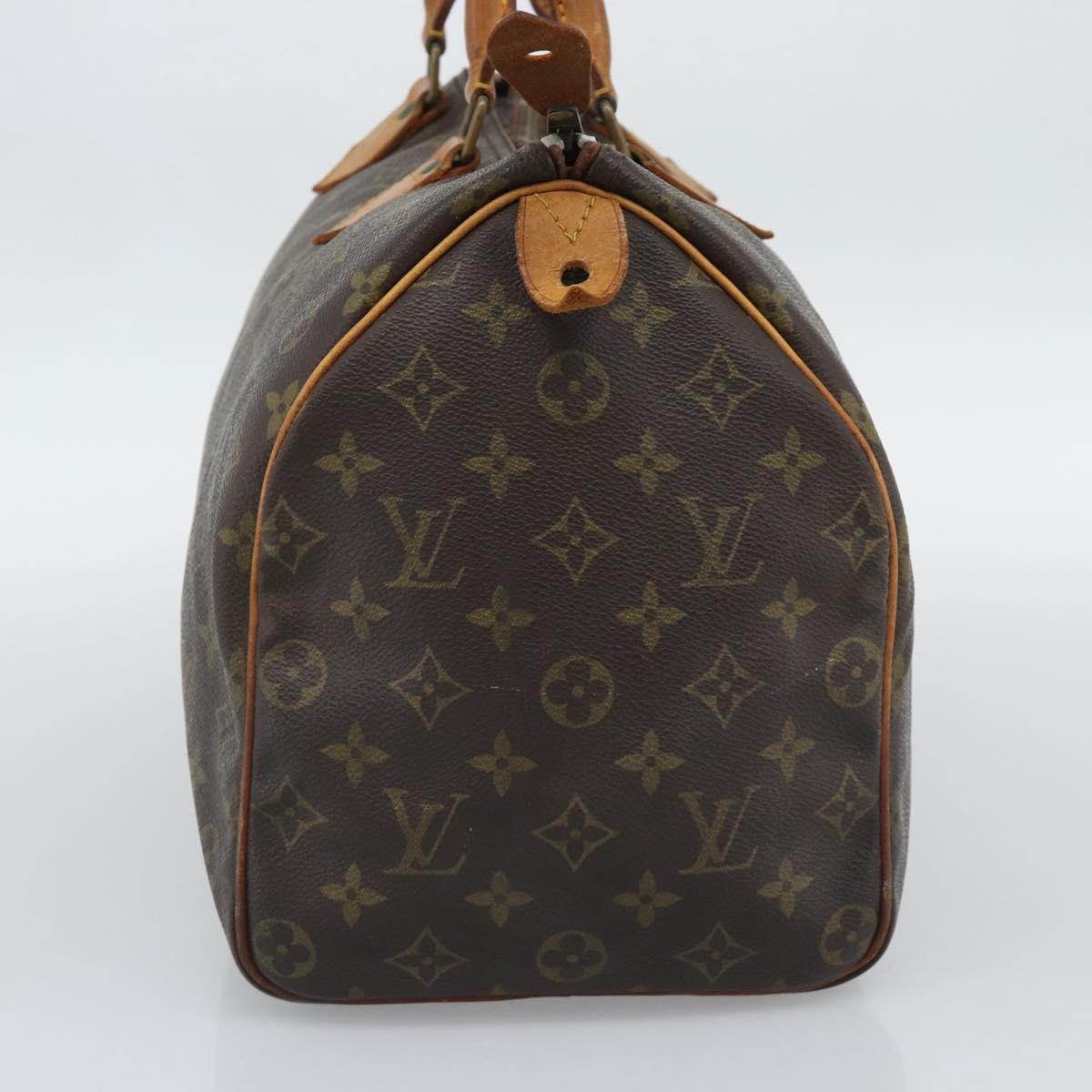 LOUIS VUITTON Monogram Speedy 35 Hand Bag M41524 LV Auth BA14678