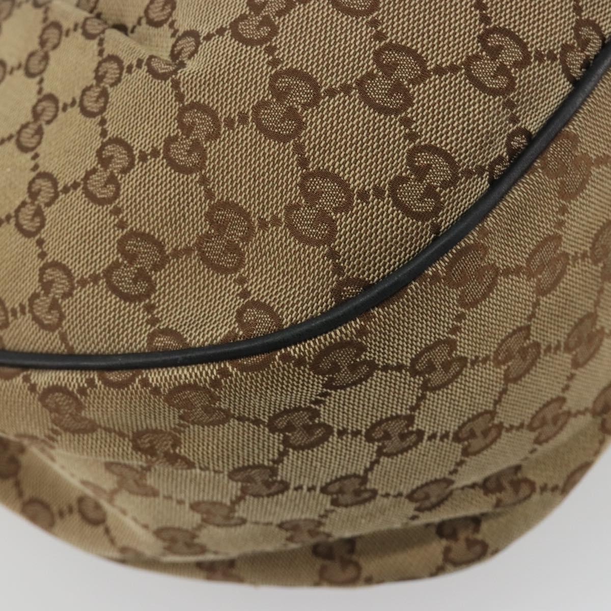 GUCCI GG Canvas Sukey Shoulder Bag Beige Gold Tone 232955 Auth BA14683A