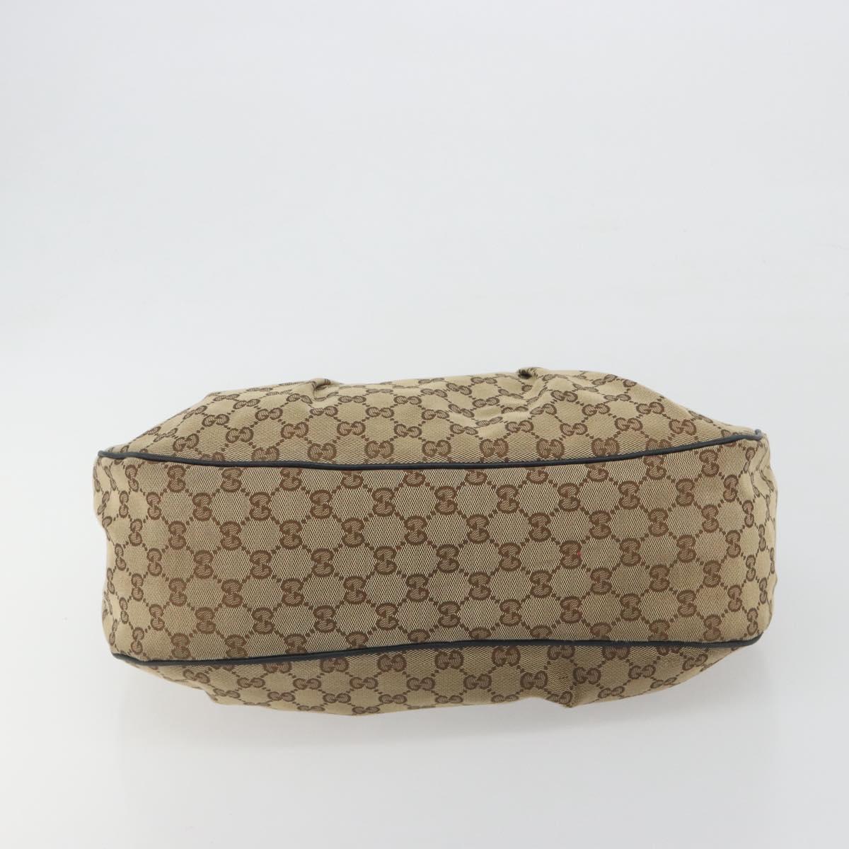GUCCI GG Canvas Sukey Shoulder Bag Beige Gold Tone 232955 Auth BA14683A