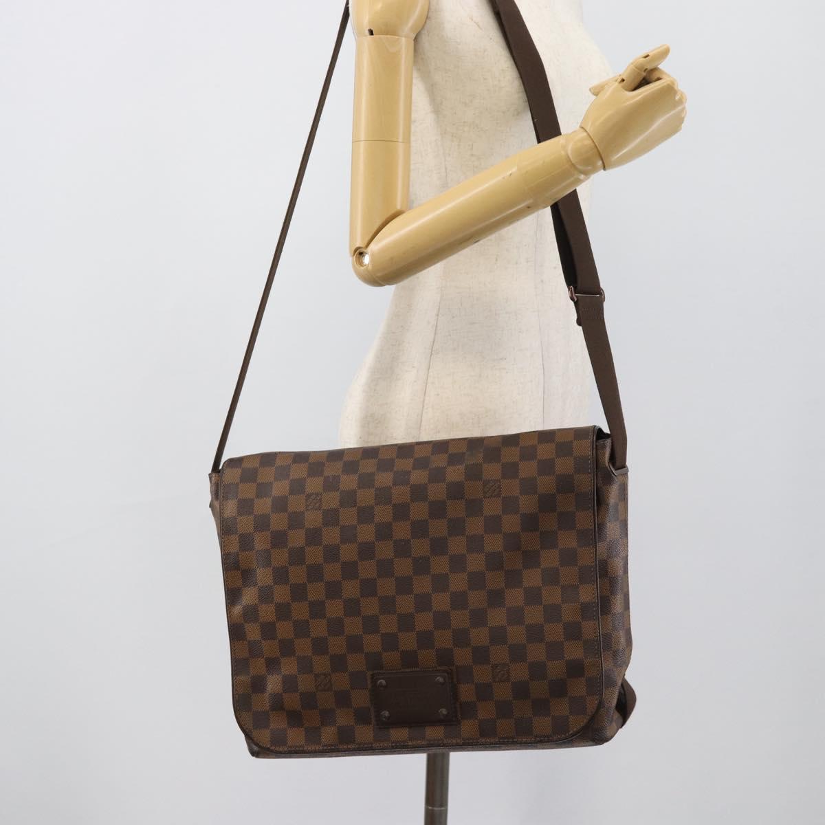 LOUIS VUITTON Damier Ebene Brooklyn GM Shoulder Bag N51212 LV Auth BA14690A