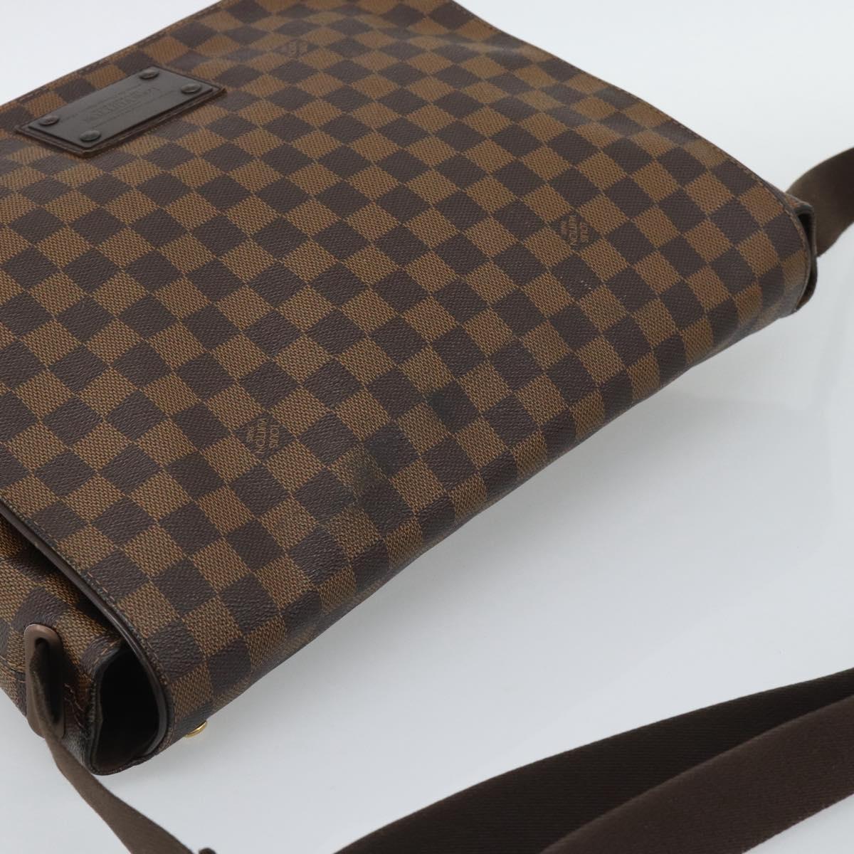 LOUIS VUITTON Damier Ebene Brooklyn GM Shoulder Bag N51212 LV Auth BA14690A