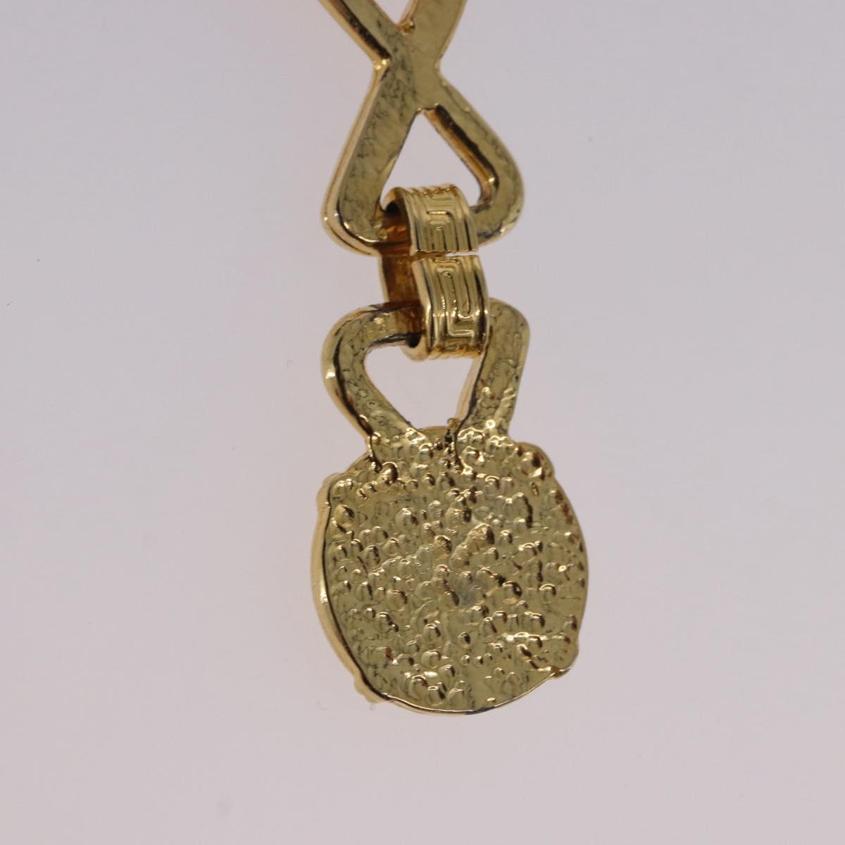 Gianni Versace Medusa Earring Metal Gold Tone Auth BA14710V