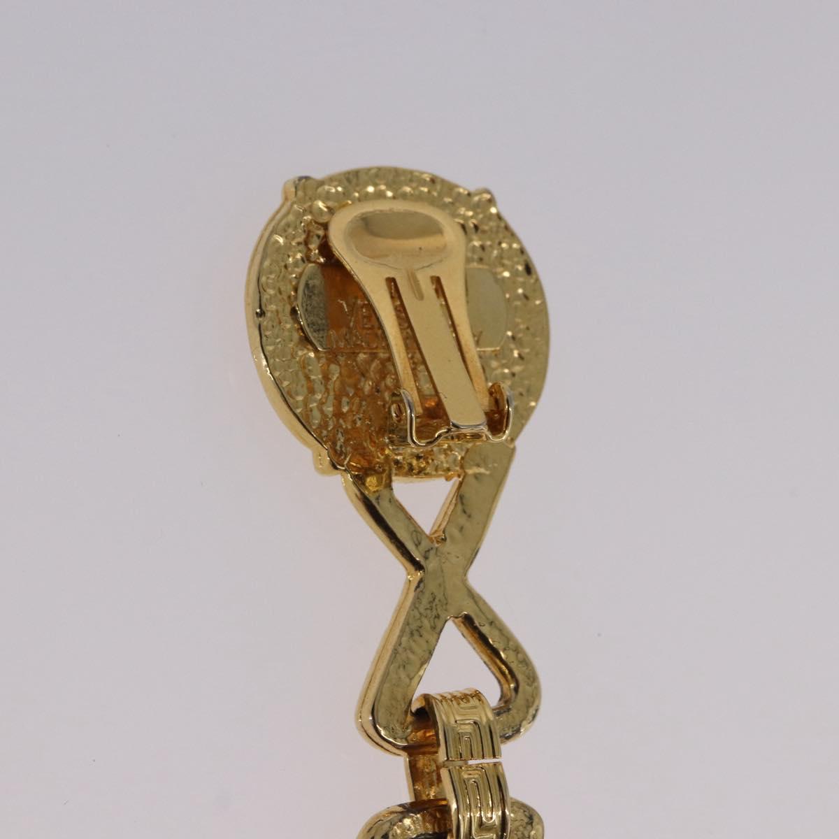 Gianni Versace Medusa Earring Metal Gold Tone Auth BA14710V