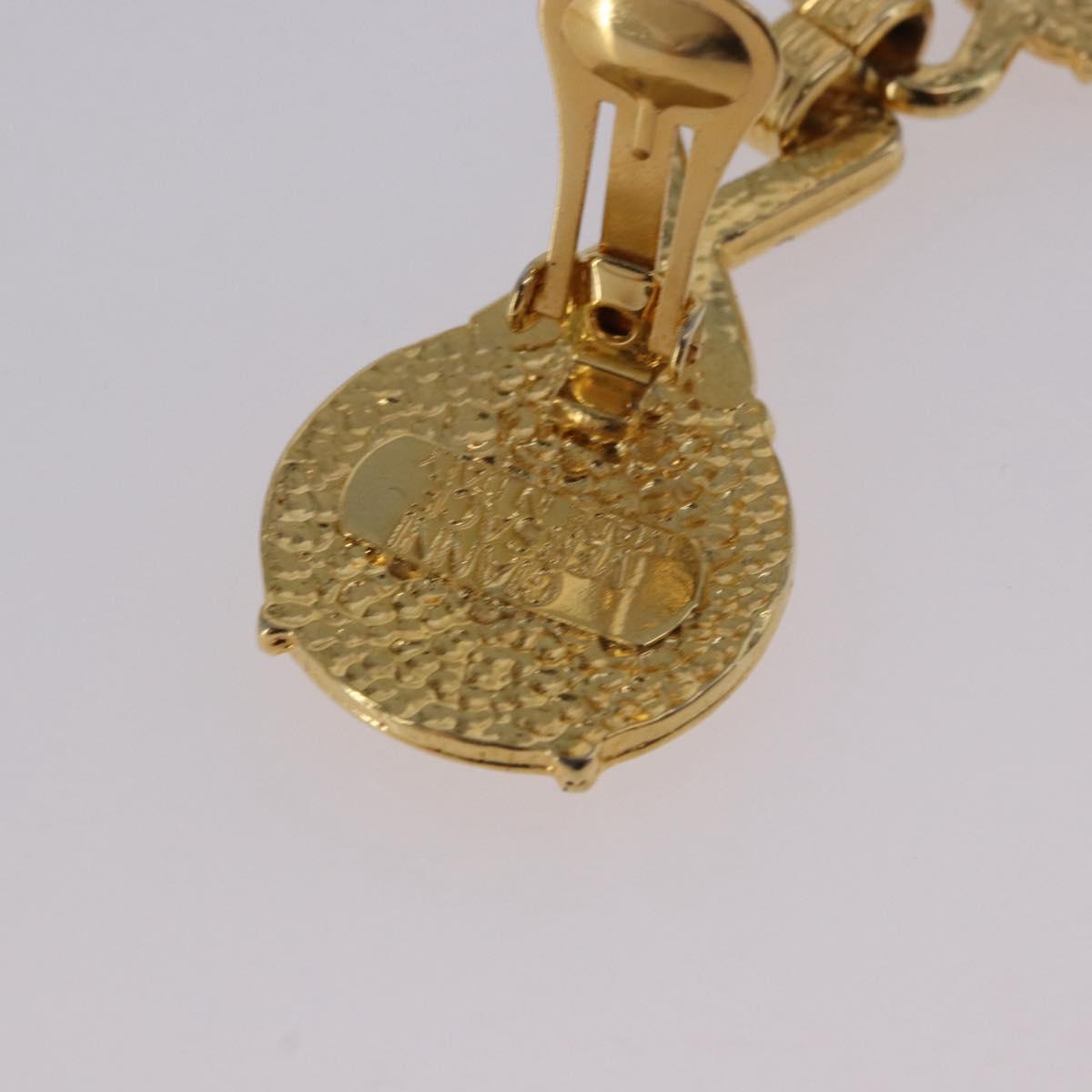 Gianni Versace Medusa Earring Metal Gold Tone Auth BA14710V