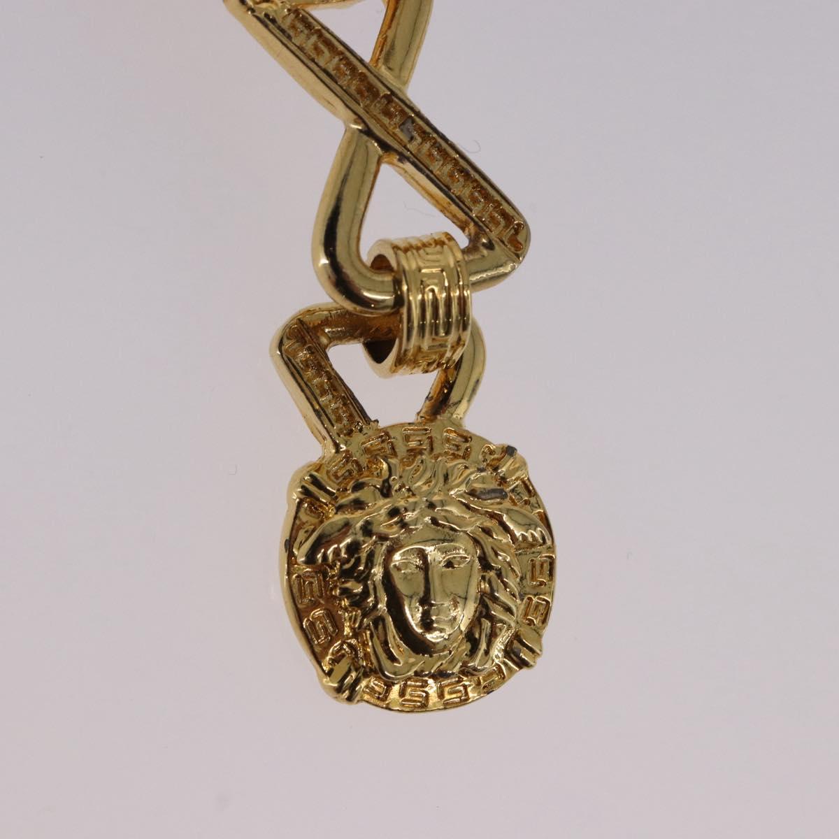 Gianni Versace Medusa Earring Metal Gold Tone Auth BA14710V