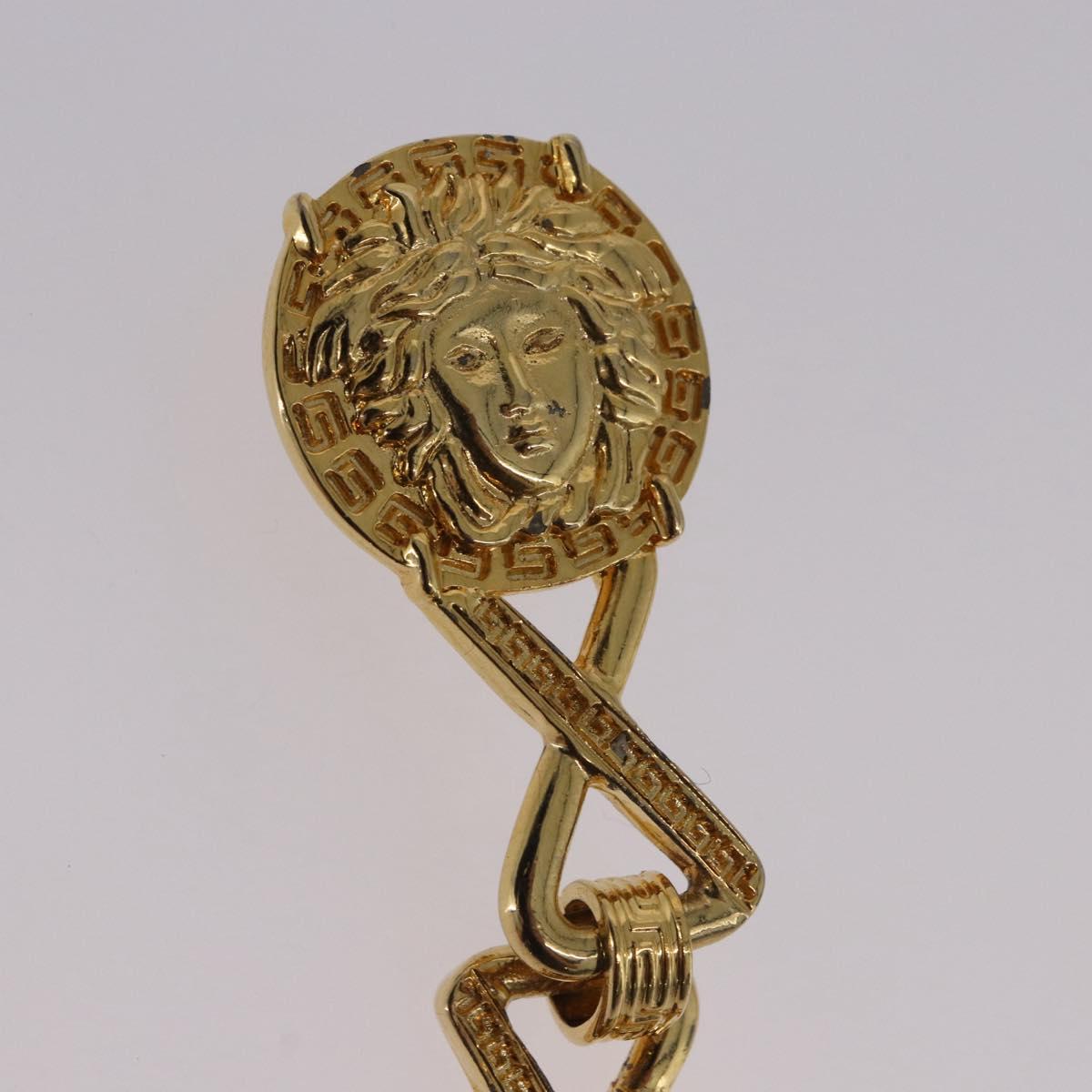 Gianni Versace Medusa Earring Metal Gold Tone Auth BA14710V