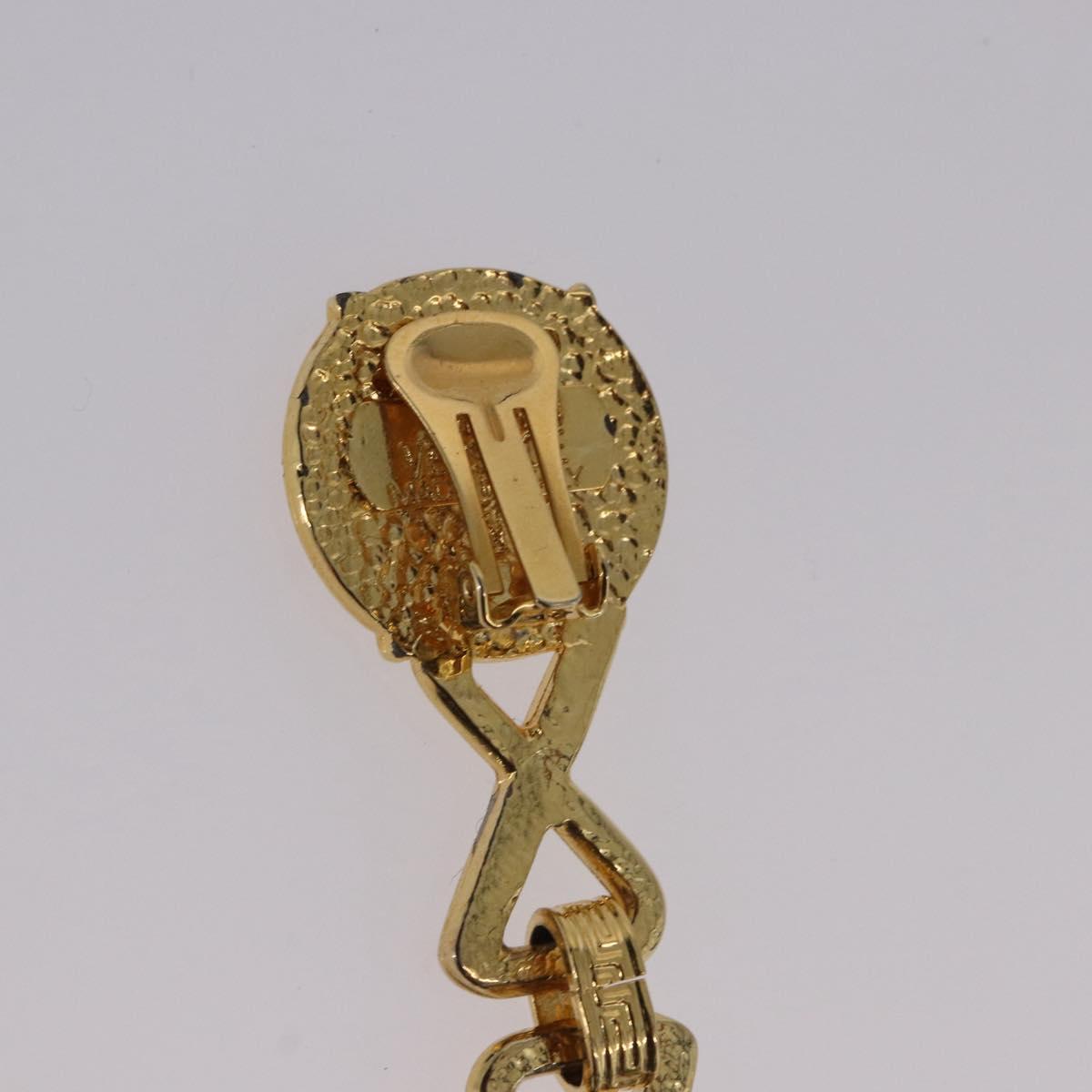 Gianni Versace Medusa Earring Metal Gold Tone Auth BA14710V