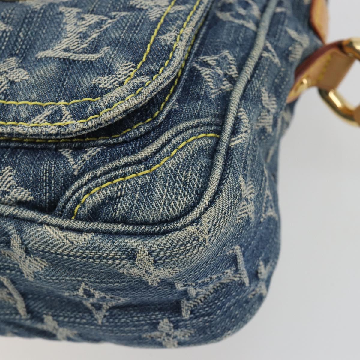 LOUIS VUITTON Monogram Denim Camera Bag Blue M95348 LV Auth BA14719V