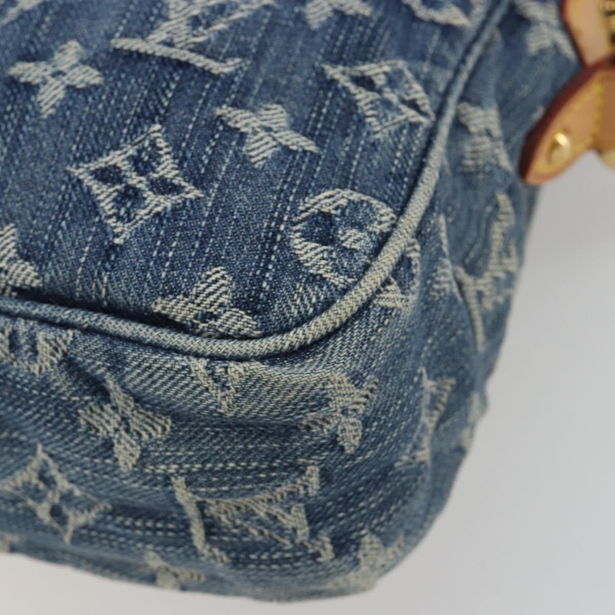 LOUIS VUITTON Monogram Denim Camera Bag Blue M95348 LV Auth BA14719V