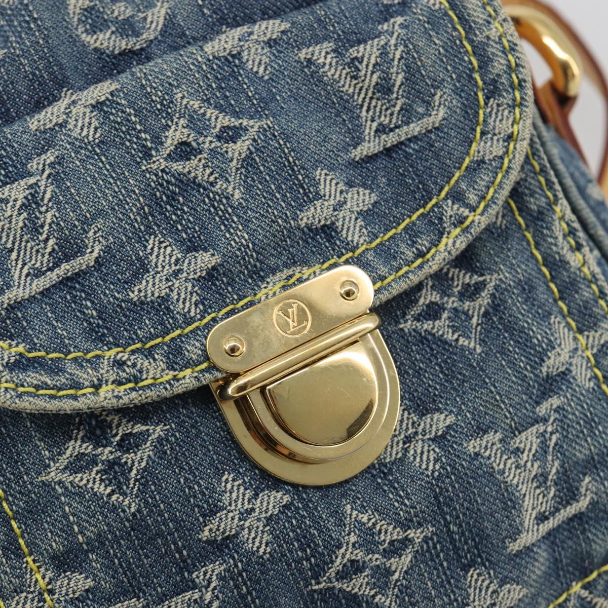 LOUIS VUITTON Monogram Denim Camera Bag Blue M95348 LV Auth BA14719V