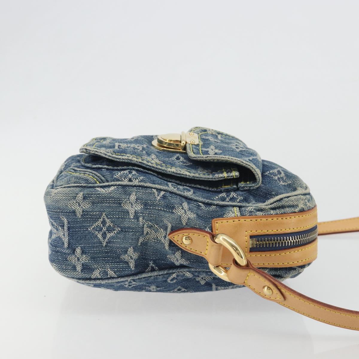 LOUIS VUITTON Monogram Denim Camera Bag Blue M95348 LV Auth BA14719V