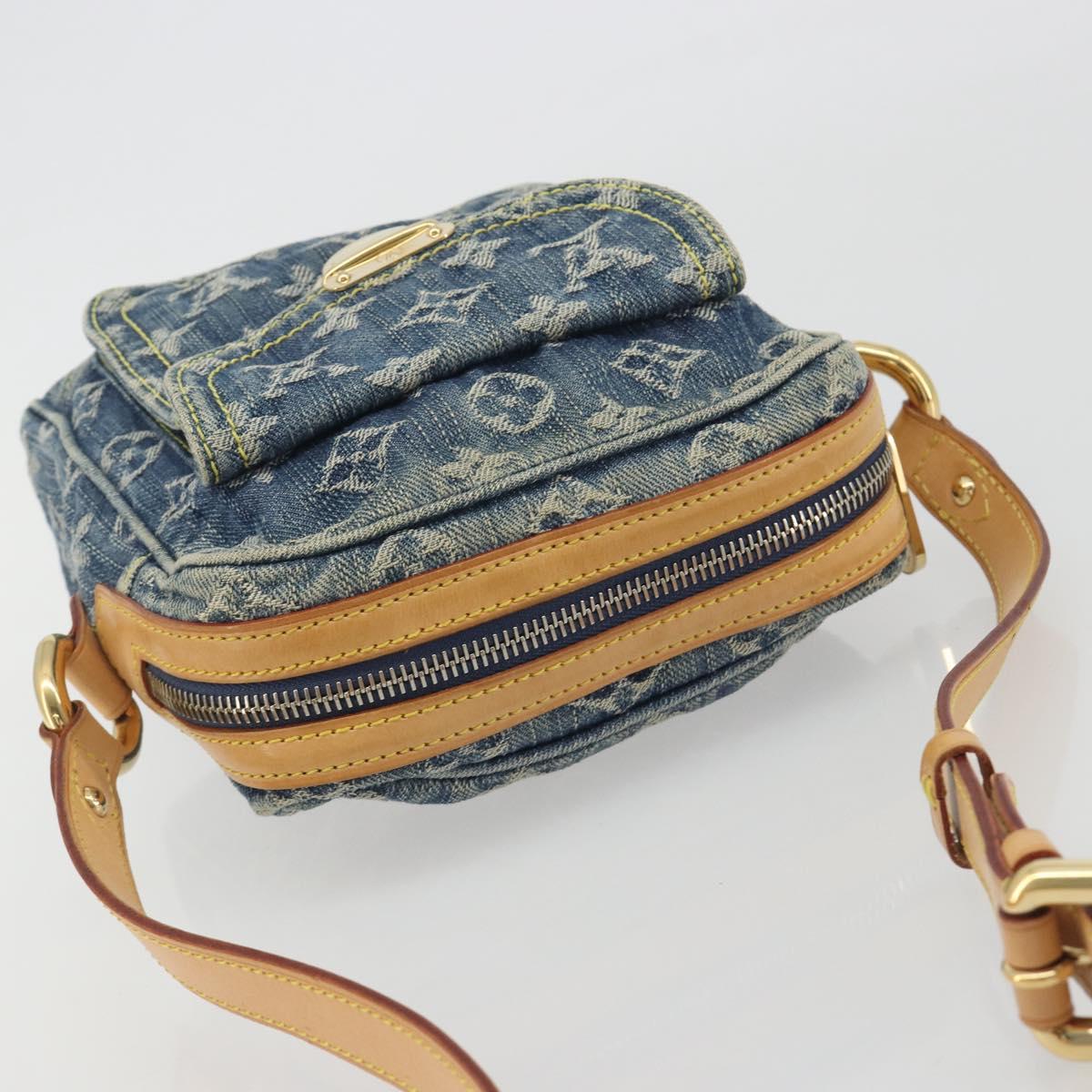 LOUIS VUITTON Monogram Denim Camera Bag Blue M95348 LV Auth BA14719V