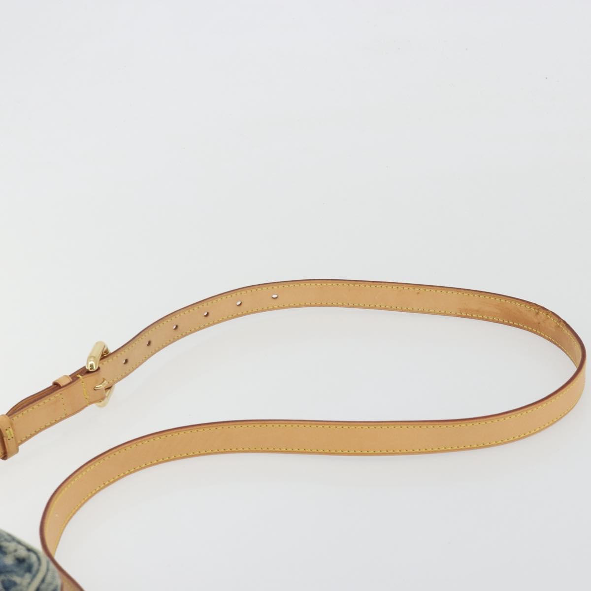LOUIS VUITTON Monogram Denim Camera Bag Blue M95348 LV Auth BA14719V
