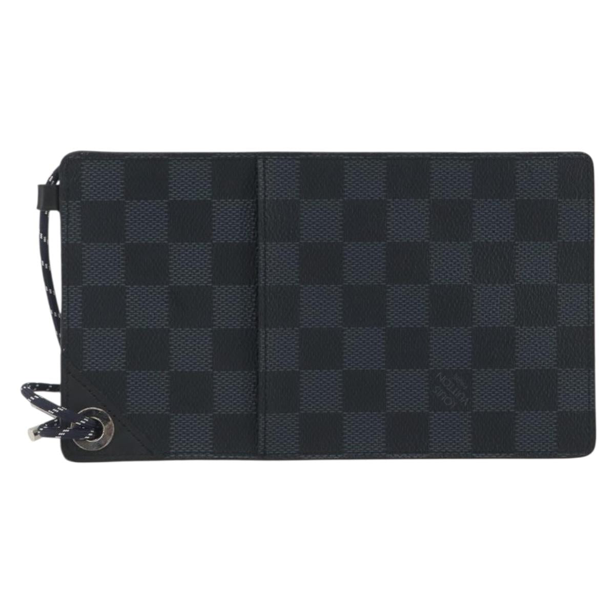 LOUIS VUITTON Damier Cobalt America's Cup Pochette Phone N41630 LV Auth BA14729A