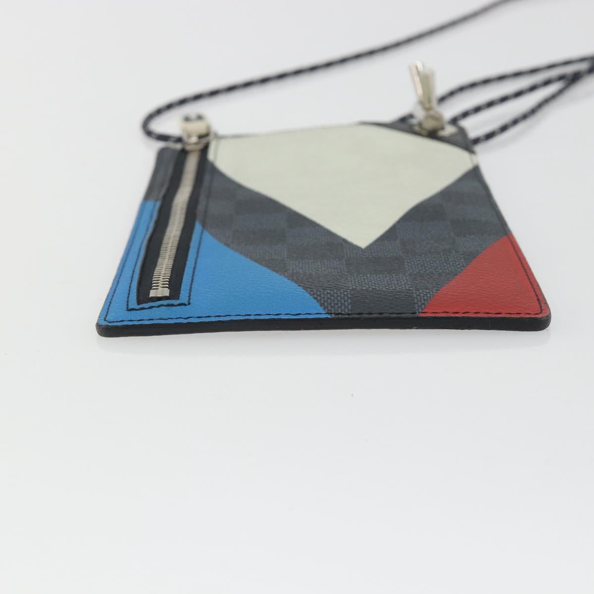 LOUIS VUITTON Damier Cobalt America's Cup Pochette Phone N41630 LV Auth BA14729A