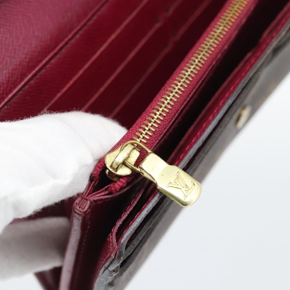 LOUIS VUITTON Monogram Portefeuille Sarah Long Wallet Pink M60531 Auth BA14731