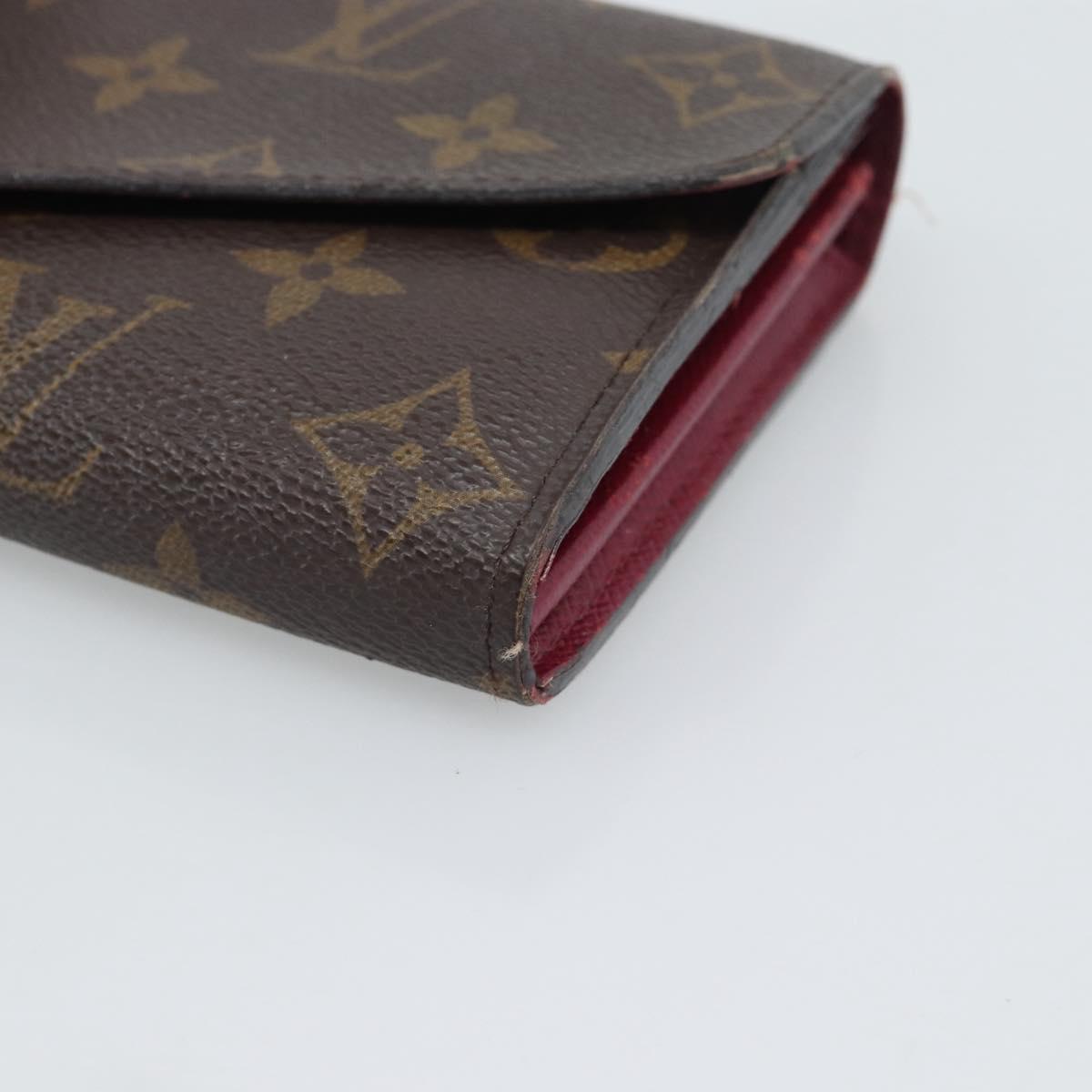 LOUIS VUITTON Monogram Portefeuille Sarah Long Wallet Pink M60531 Auth BA14731
