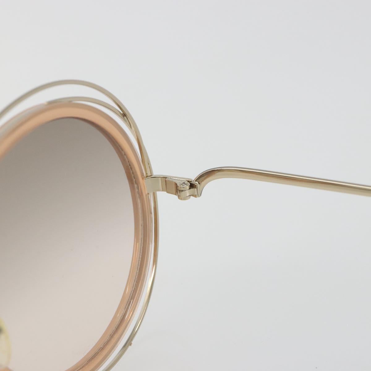 Chloe Sunglasses Metal Beige Gold Tone Auth BA14749M