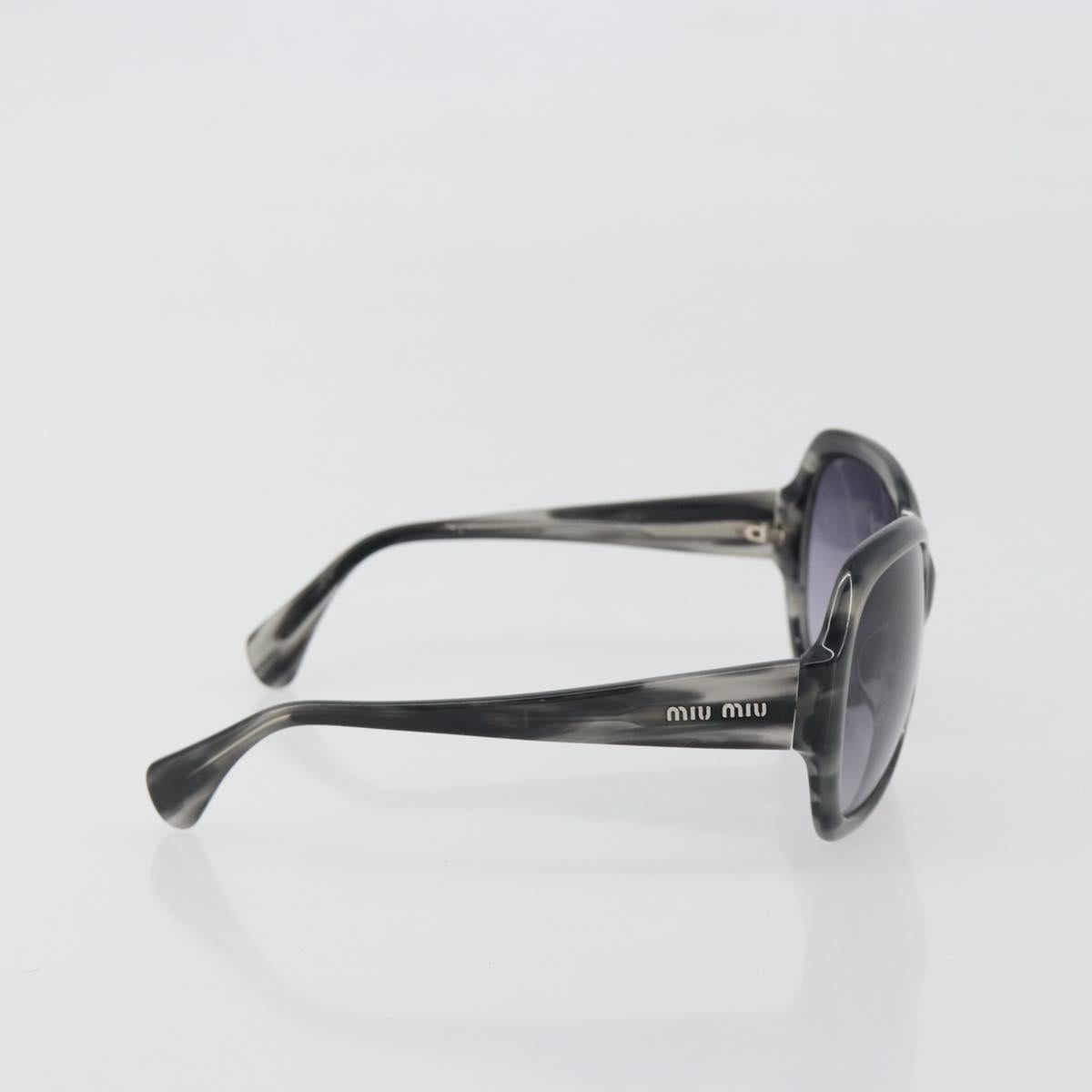Miu Miu Sunglasses Plastic Black Silver Auth BA14751