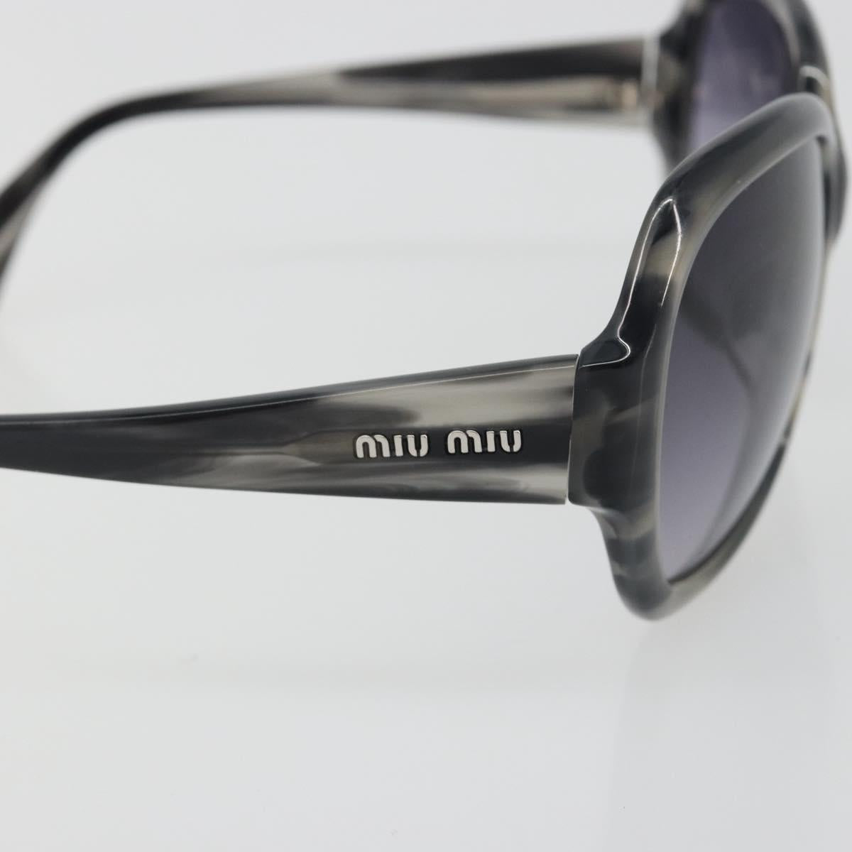 Miu Miu Sunglasses Plastic Black Silver Auth BA14751