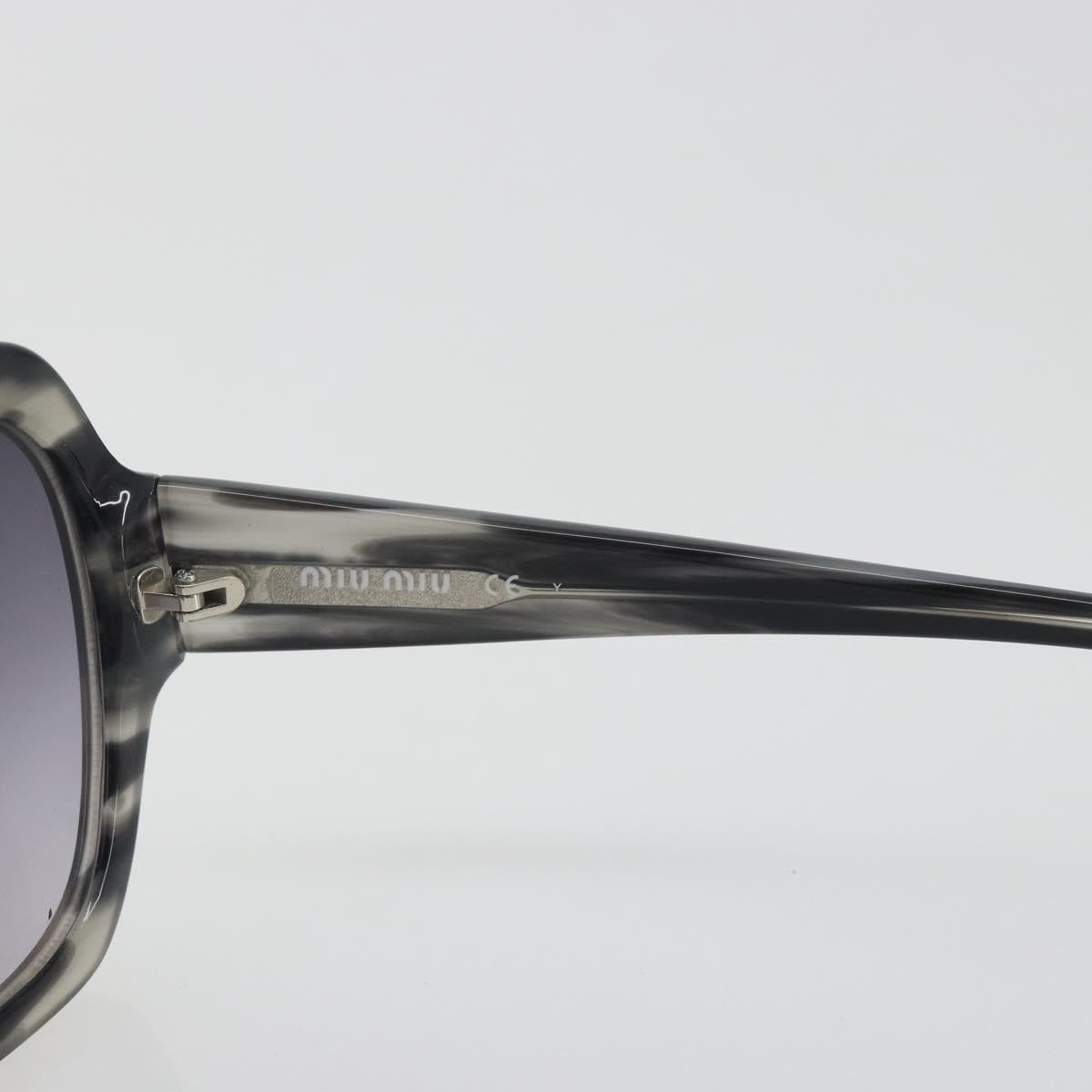 Miu Miu Sunglasses Plastic Black Silver Auth BA14751