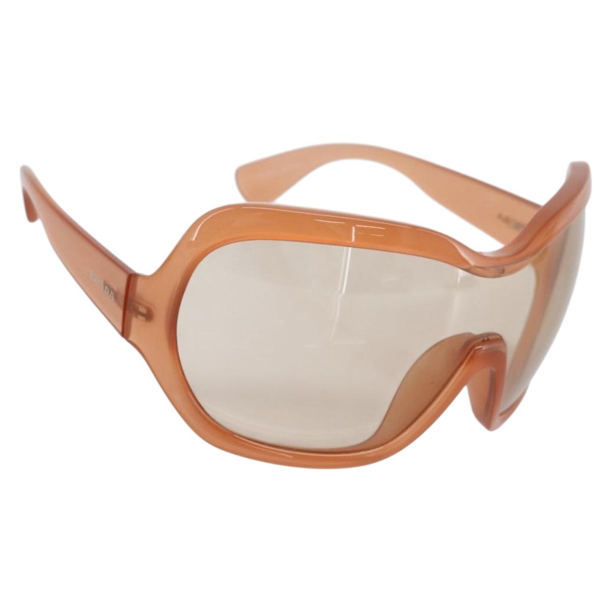 PRADA Sunglasses Plastic Brown Auth BA14753