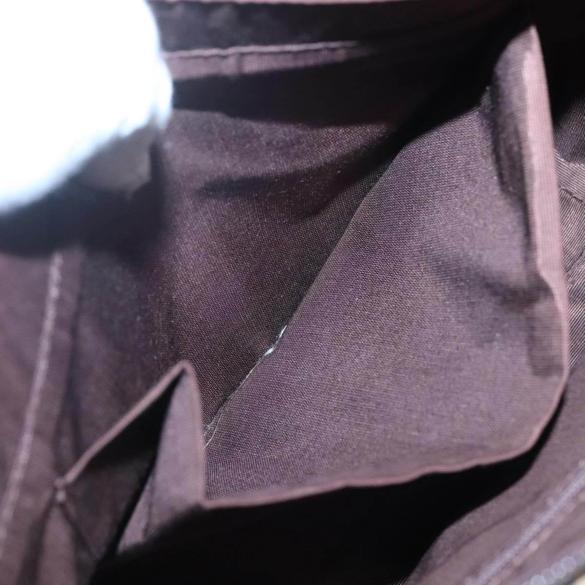 BURBERRY Nova Check Hand Bag Canvas Beige Gold Auth BA1476