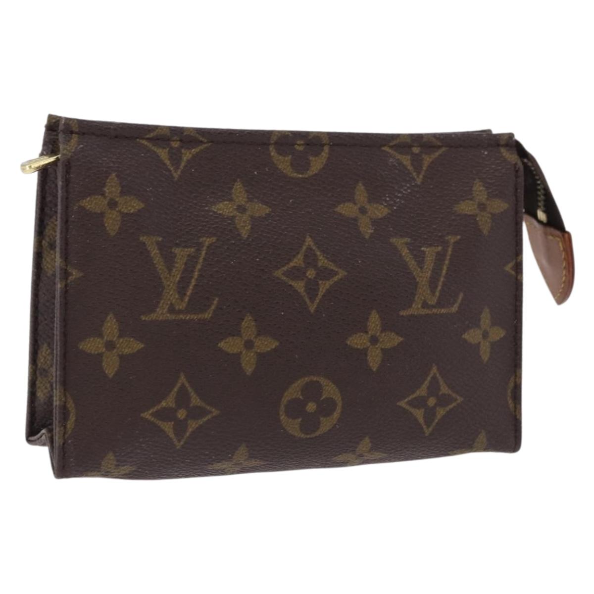 LOUIS VUITTON Monogram Poche Toilette 15 Pouch M47546 LV Auth BA14760