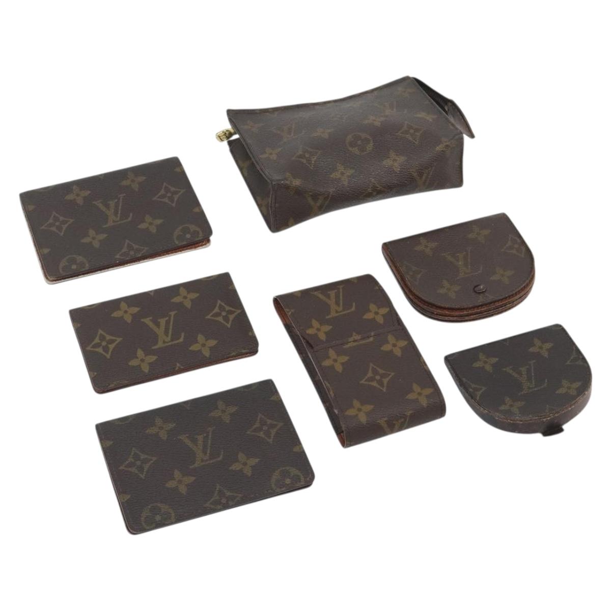 LOUIS VUITTON Monogram Card Case Coin Purse Pouch 7 Set LV Auth BA14766