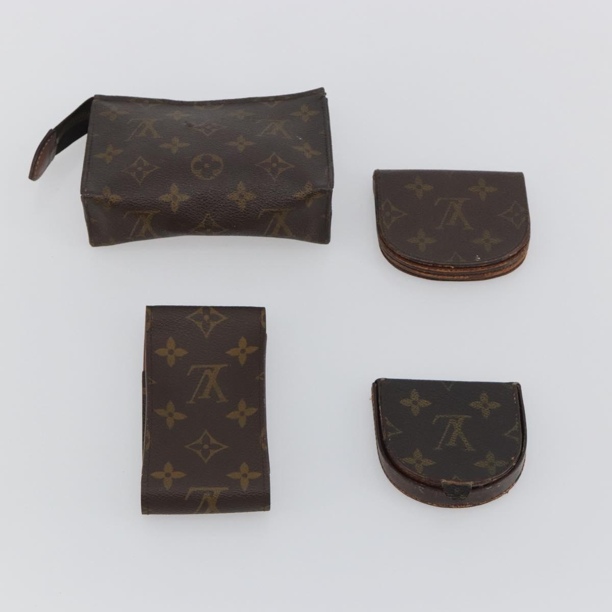 LOUIS VUITTON Monogram Card Case Coin Purse Pouch 7 Set LV Auth BA14766