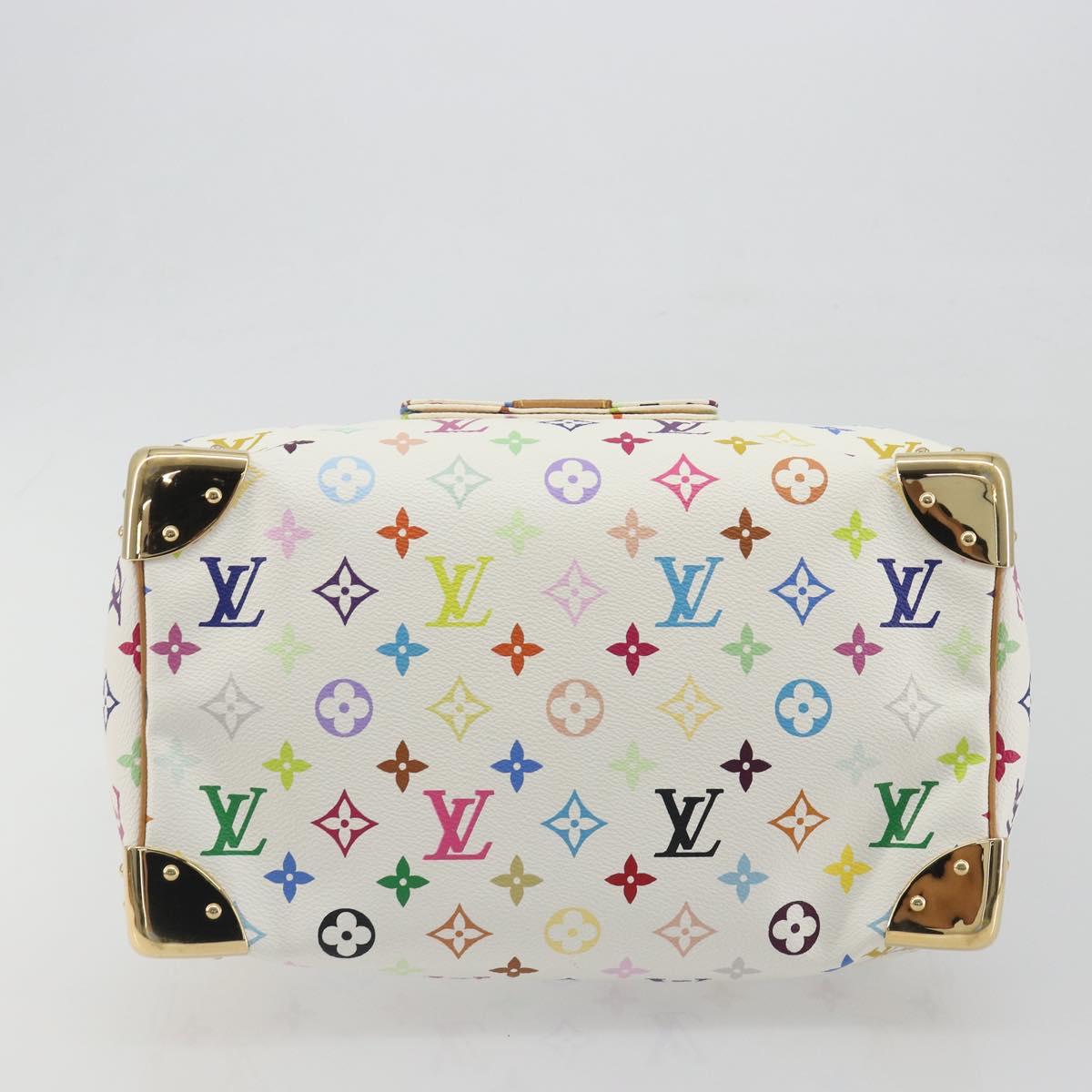 LOUIS VUITTON Monogram Multicolor Speedy 30 Hand Bag White M92643 LV Auth BA14767V
