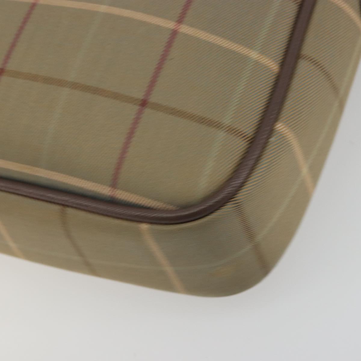 Burberrys Nova Check Shoulder Bag Canvas Beige Gold Tone Auth BA14774