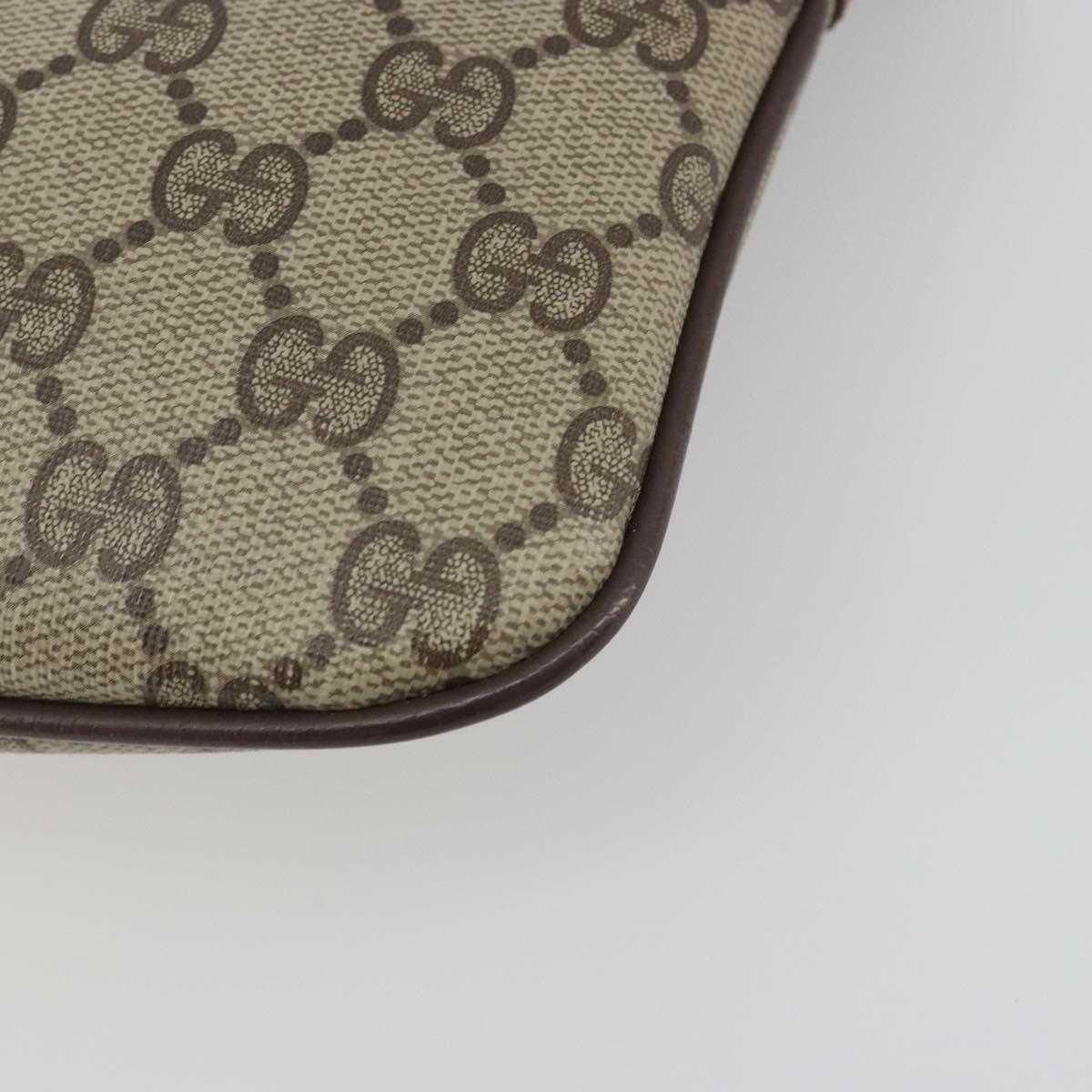 GUCCI GG Supreme Web Sherry Line Shoulder Bag PVC Beige 904 02 047 Auth BA14776