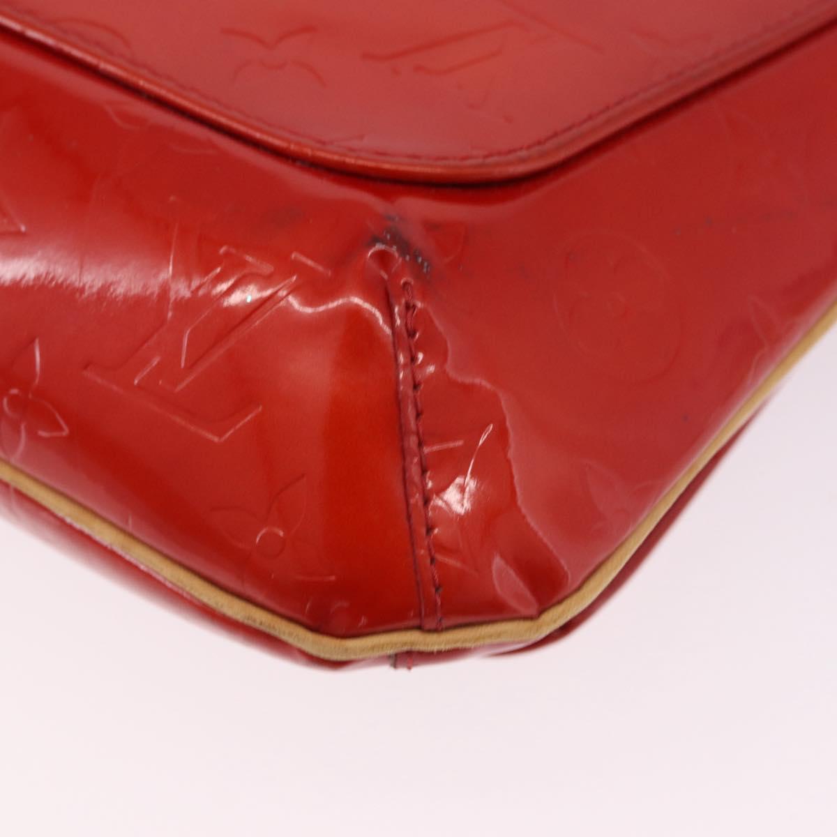 LOUIS VUITTON Monogram Vernis Thompson Street Bag Red M91094 LV Auth BA14781