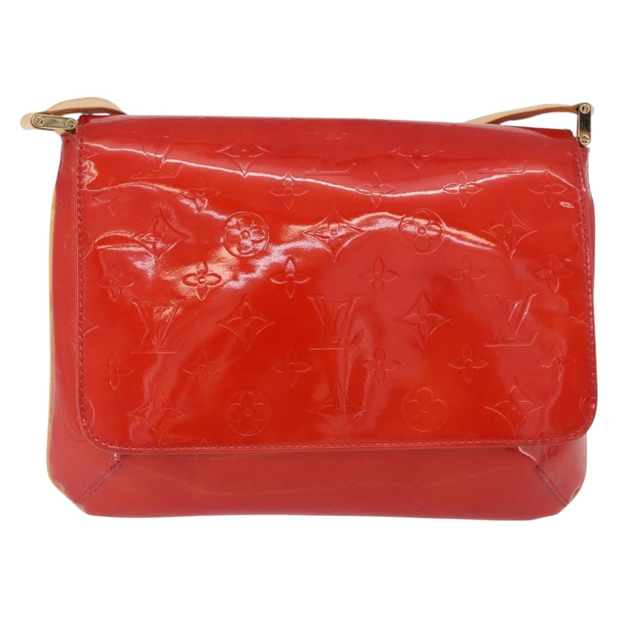 LOUIS VUITTON Monogram Vernis Thompson Street Bag Red M91094 LV Auth BA14781