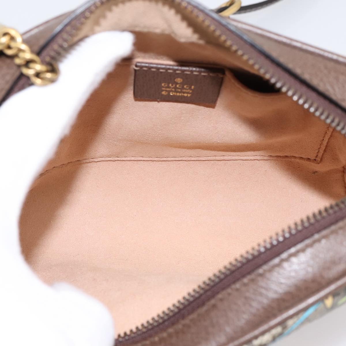 GUCCI GG Supreme Disney Donald Shoulder Bag PVC Beige 648124 Auth BA14784SAM
