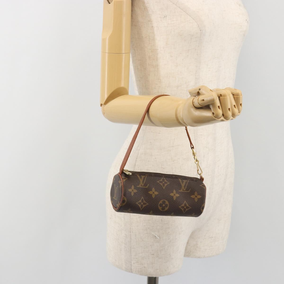 LOUIS VUITTON Monogram Papillon Pouch LV Auth BA14789