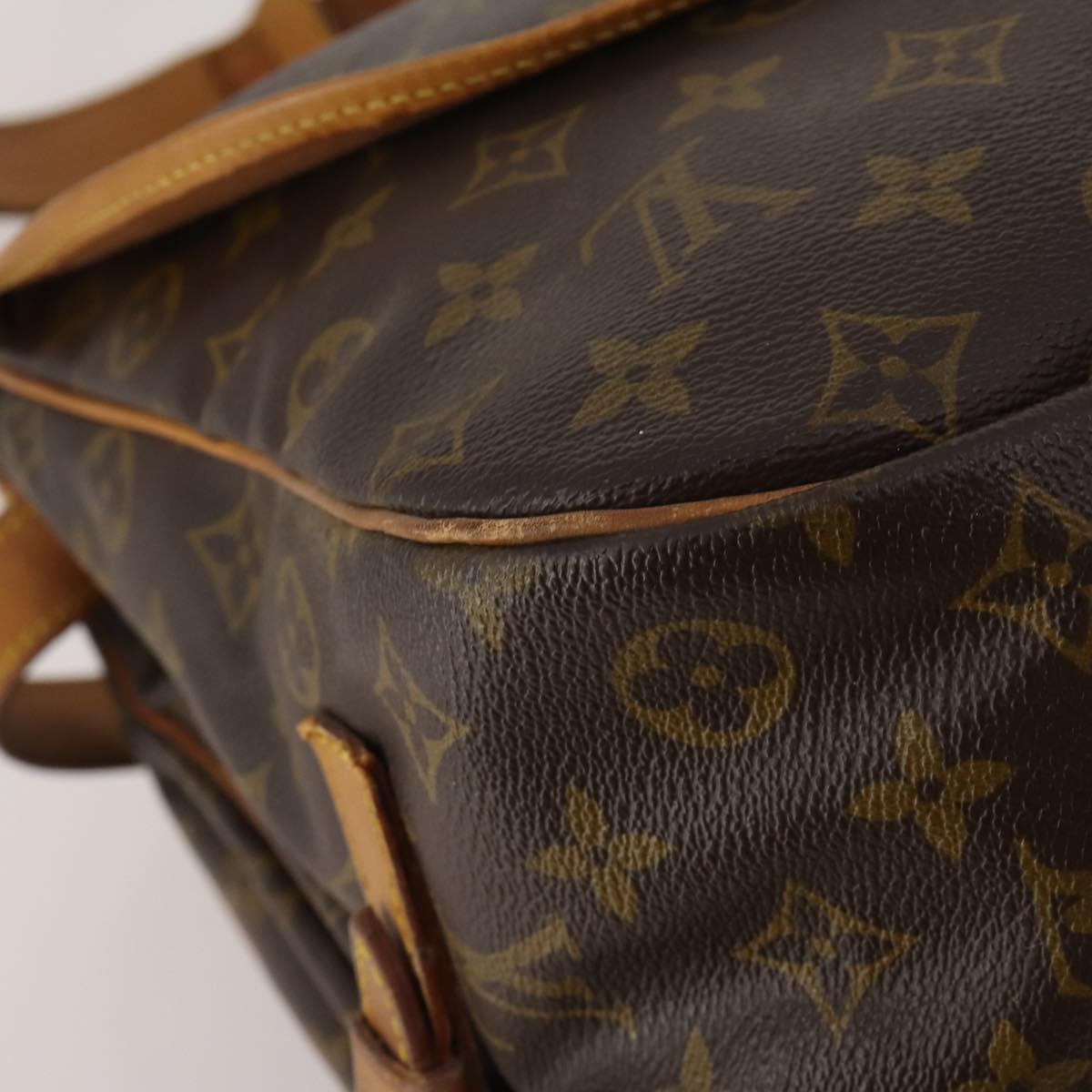 LOUIS VUITTON Monogram Saumur 35 Shoulder Bag M42254 LV Auth BA14790