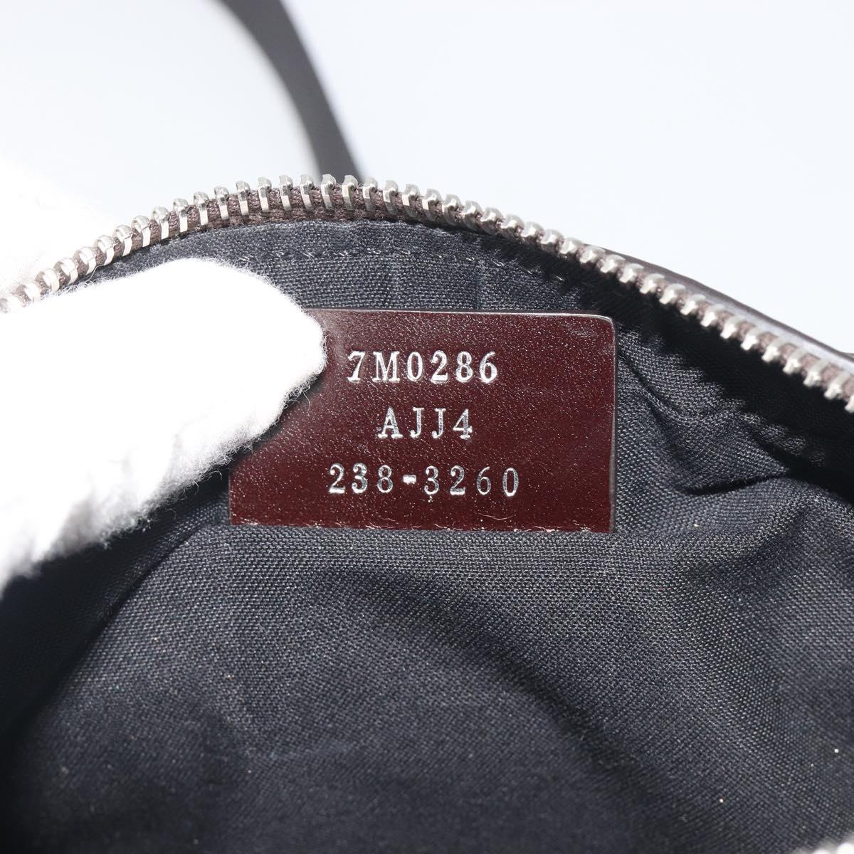 FENDI Zucca Shoulder Bag PVC Leather Brown Silver 7M0286 Auth BA14794V