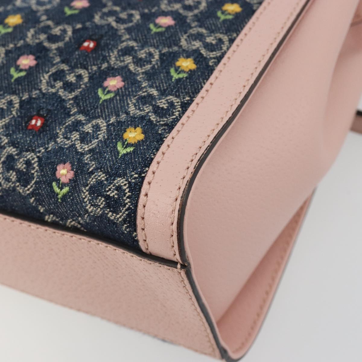 GUCCI GG Marmont Ofidia Hand Bag Denim 2way Blue 547551 Auth BA14795M