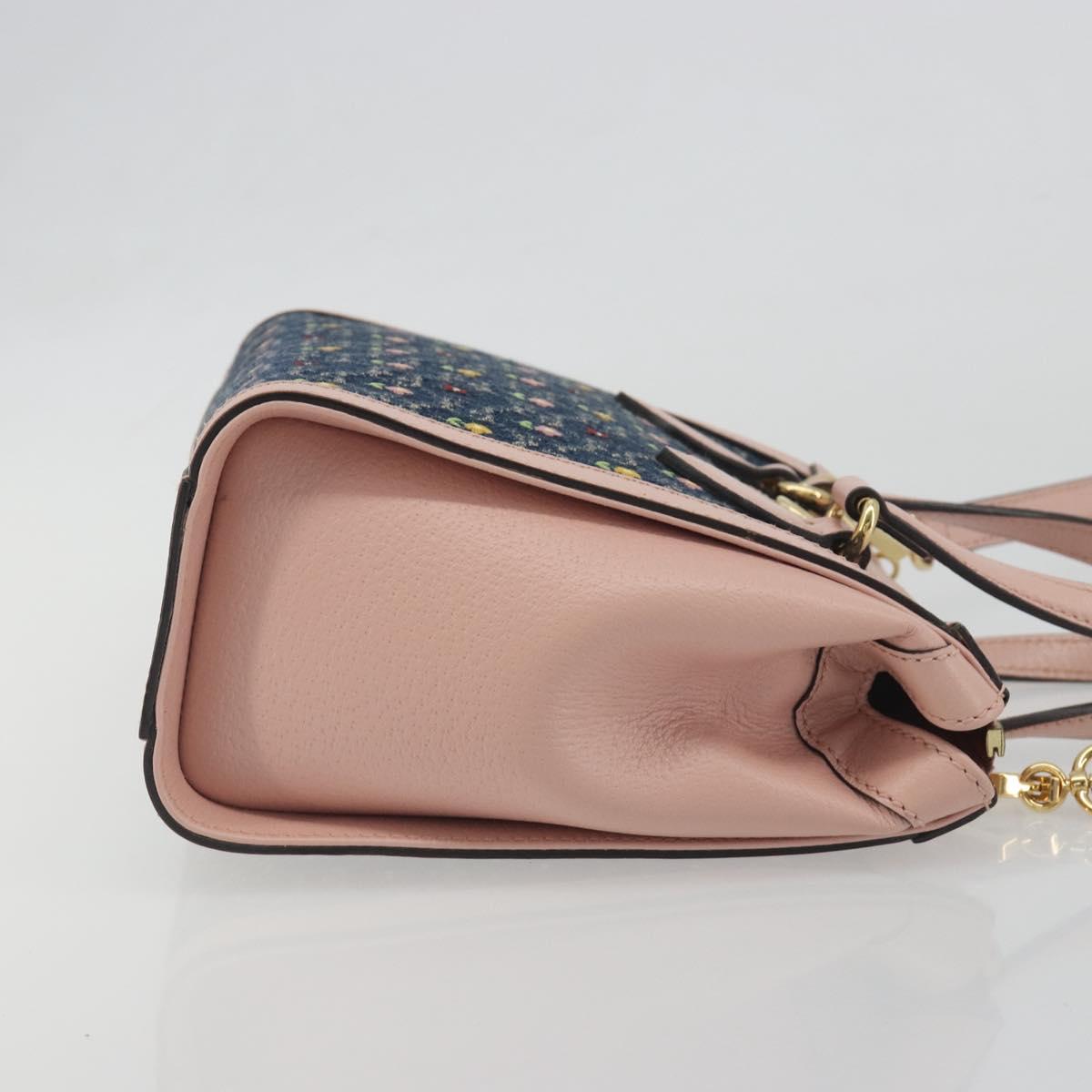 GUCCI GG Marmont Ofidia Hand Bag Denim 2way Blue 547551 Auth BA14795M